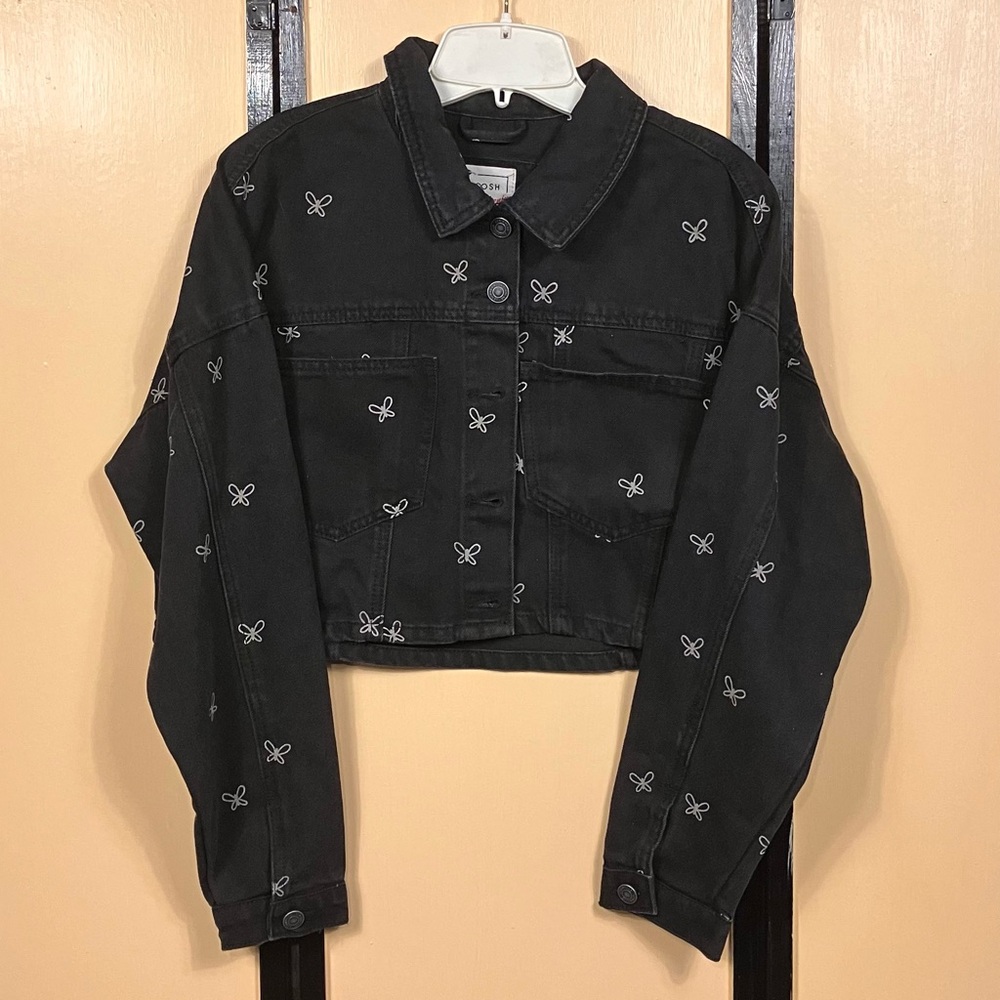 Black Butterfly Denim Jacket Stoosh Vintage Denim by 26 International
